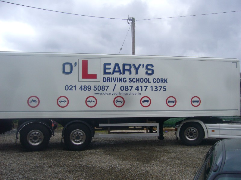 This is Custom Decals we designed and installed for O'Leary's Driving School