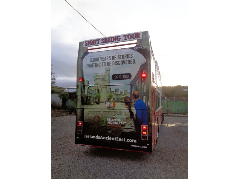 Cork Sight Seeing Tour_Back of Double Decker Bus partial wrap