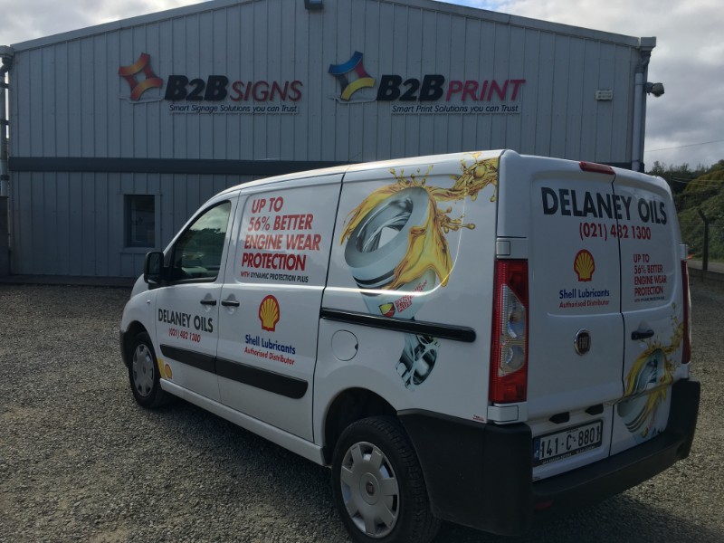 This is Custom Decals we designed and installed for Delaney Oils