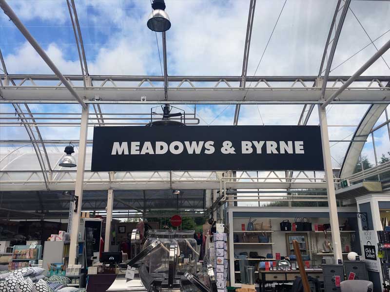 Meadows & Byrne black foamex hanging