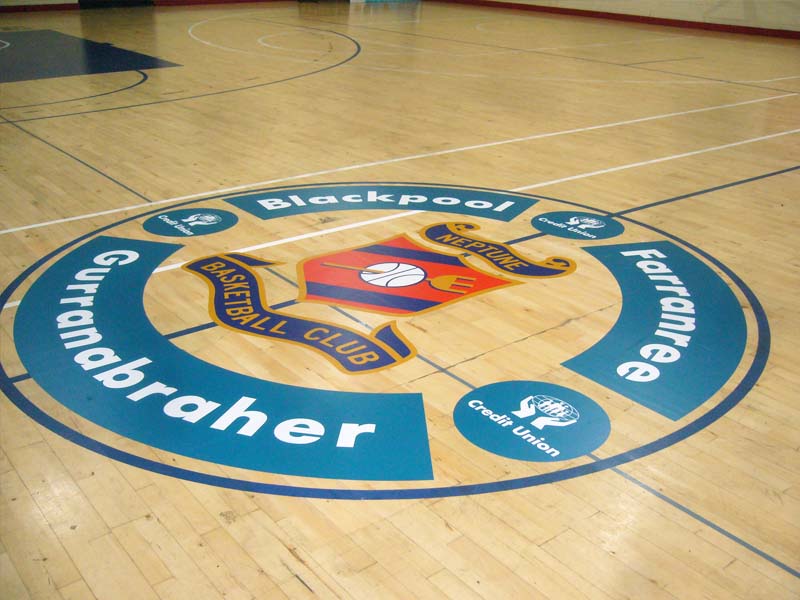 Neptune Basketball Stadium_Gym Floor graphics