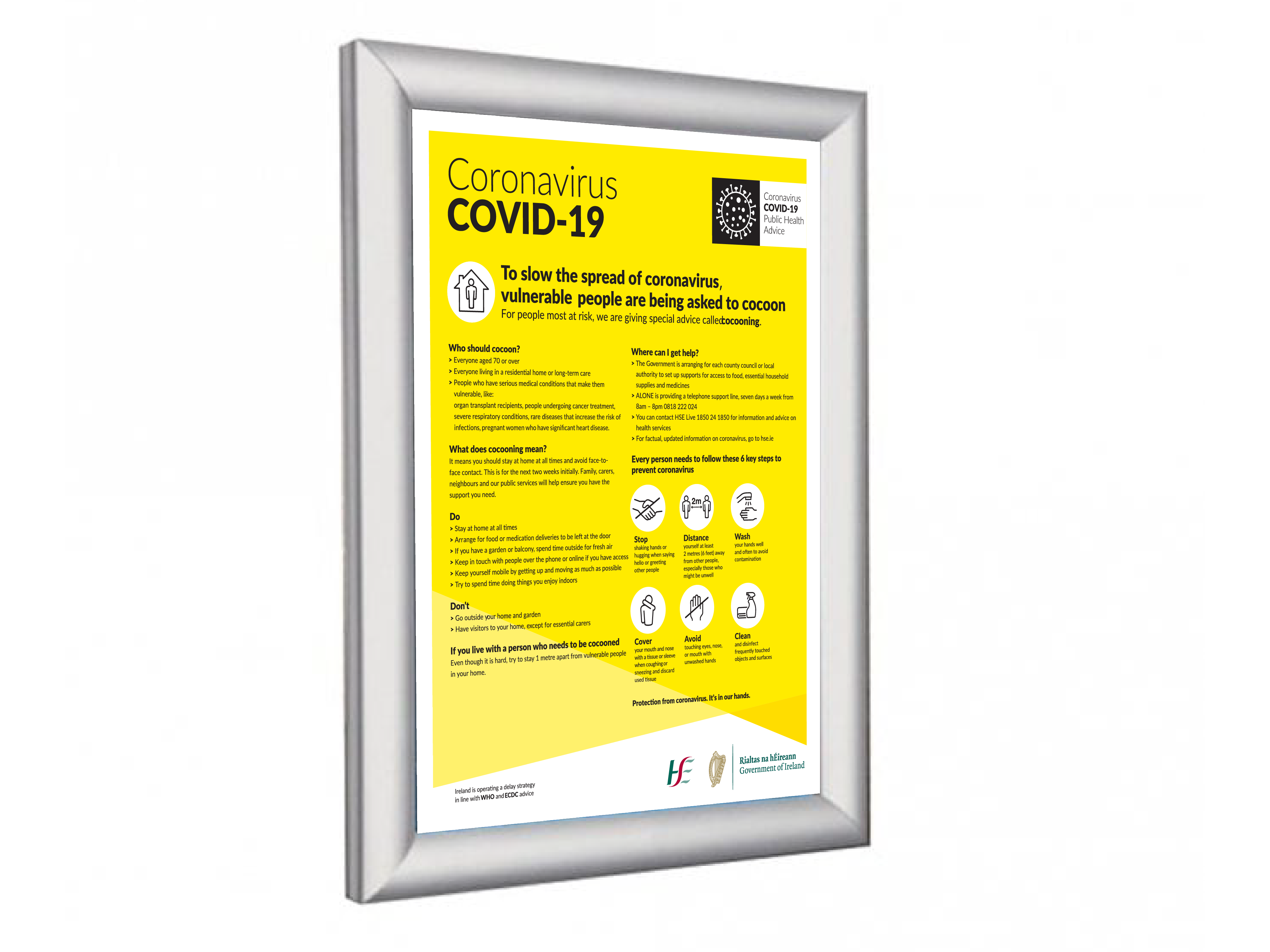 Poster Holder Covid 19