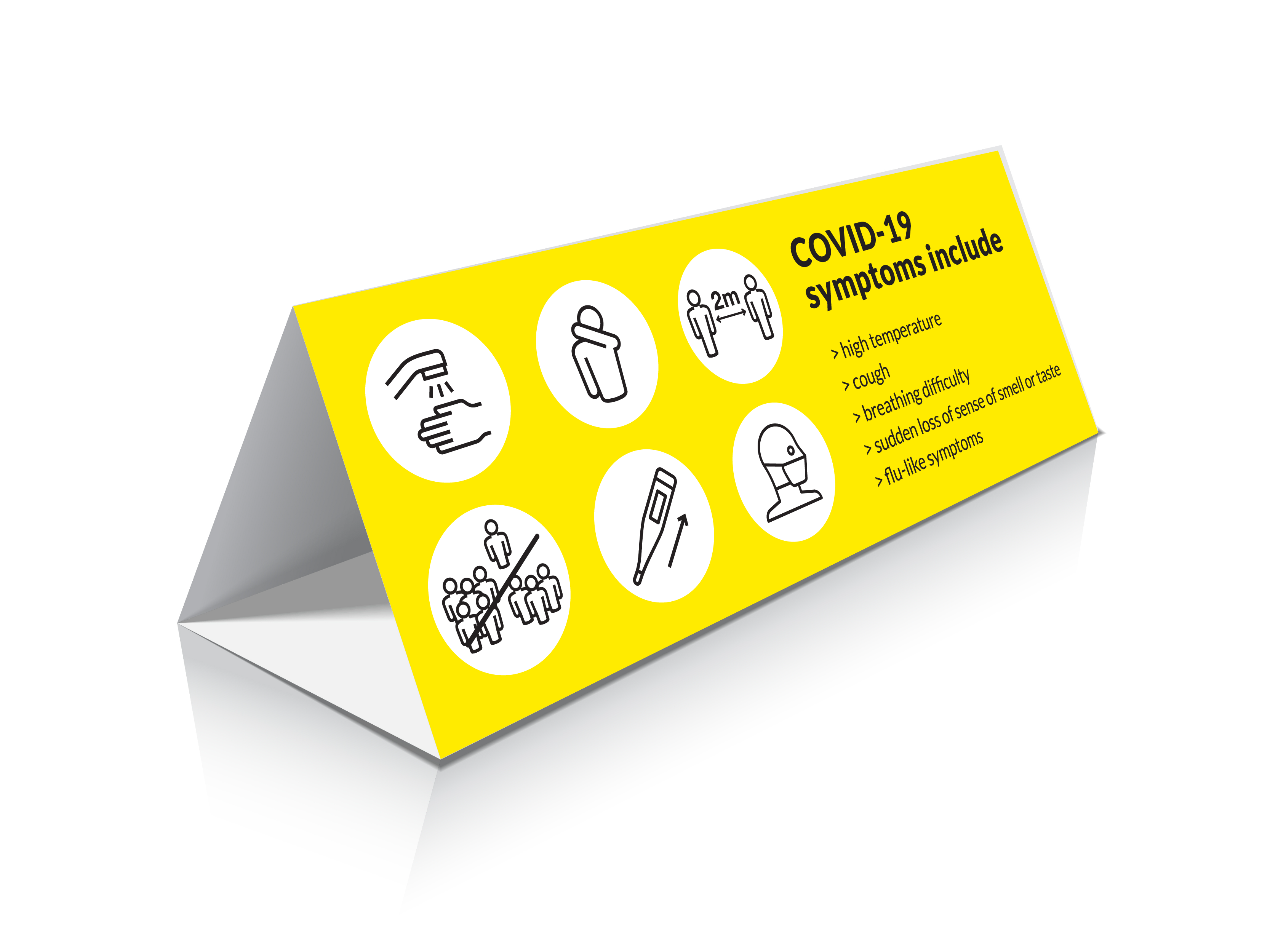 COVID TENT CARD